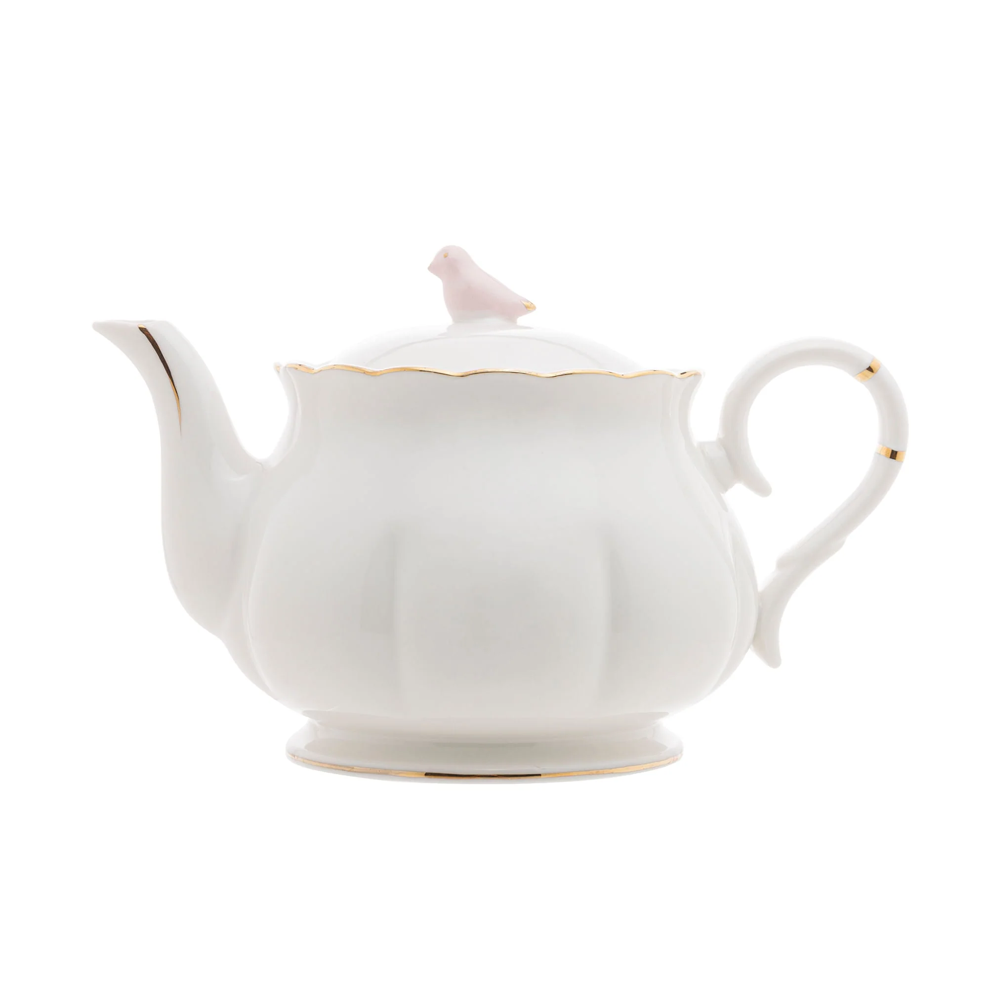 Bule de Porcelana Birds Branco 1 Litro - Image 10