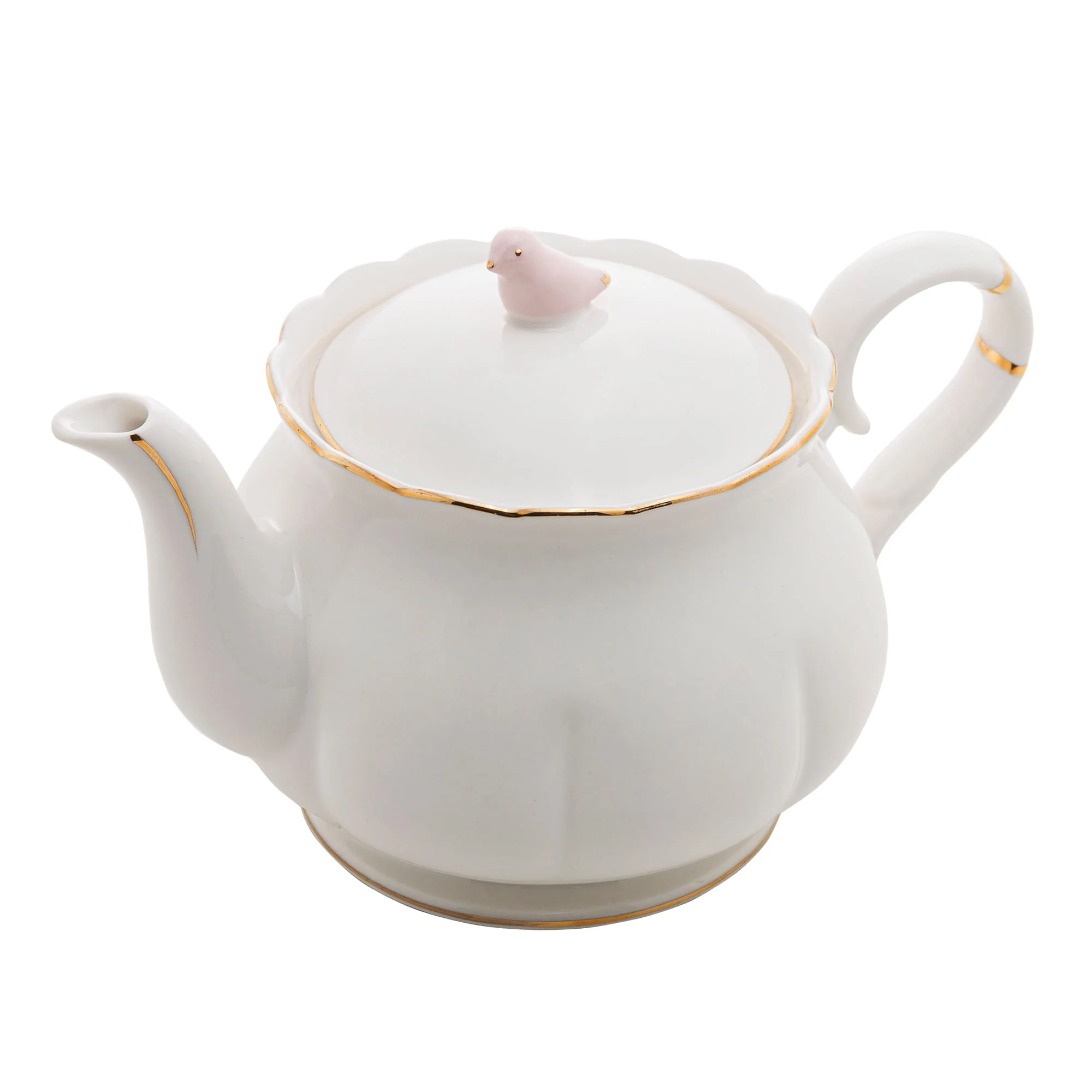 Bule de Porcelana Birds Branco 1 Litro - Image 12