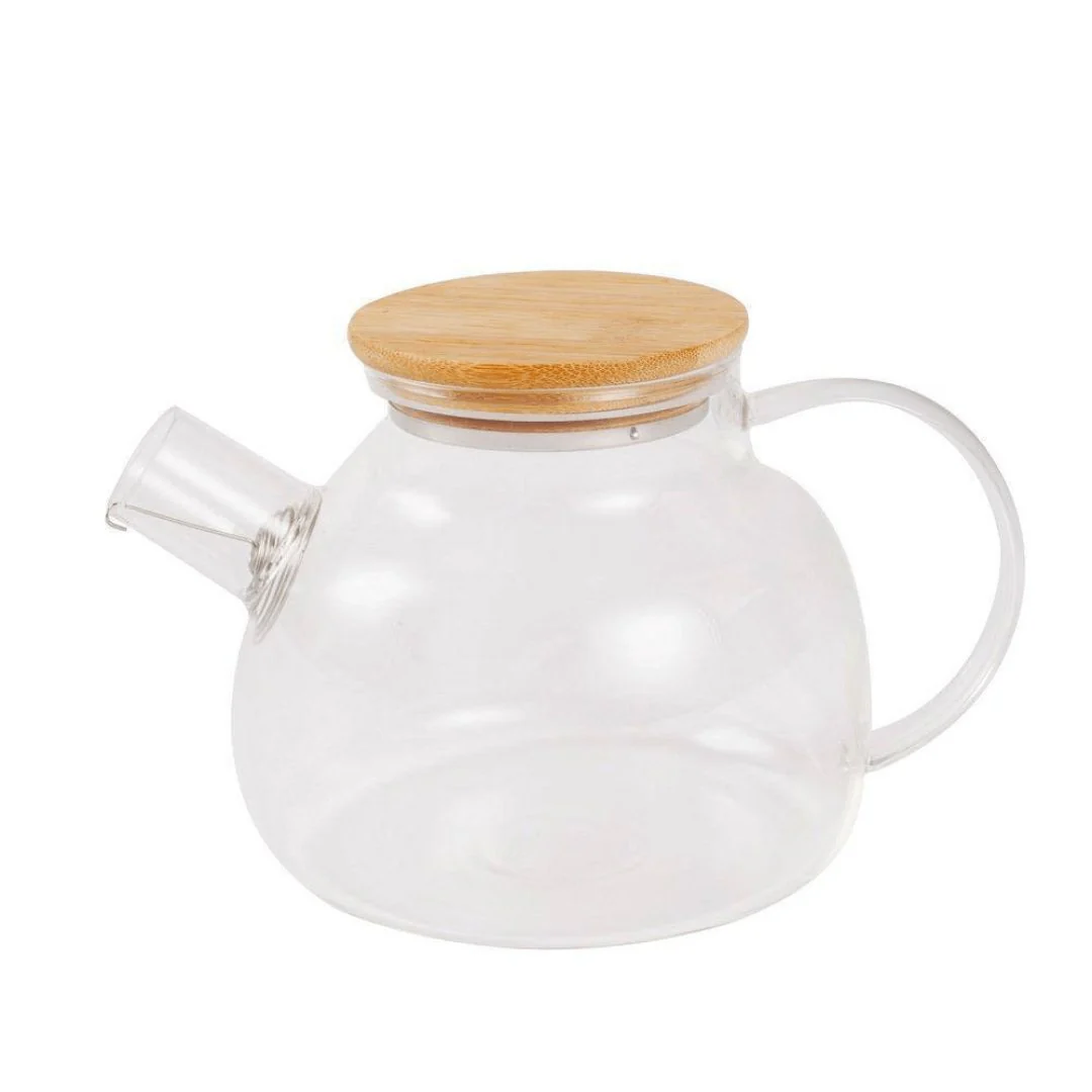 Bule Mattine em Vidro Borossilicato com Tampa de Bambu 900ml