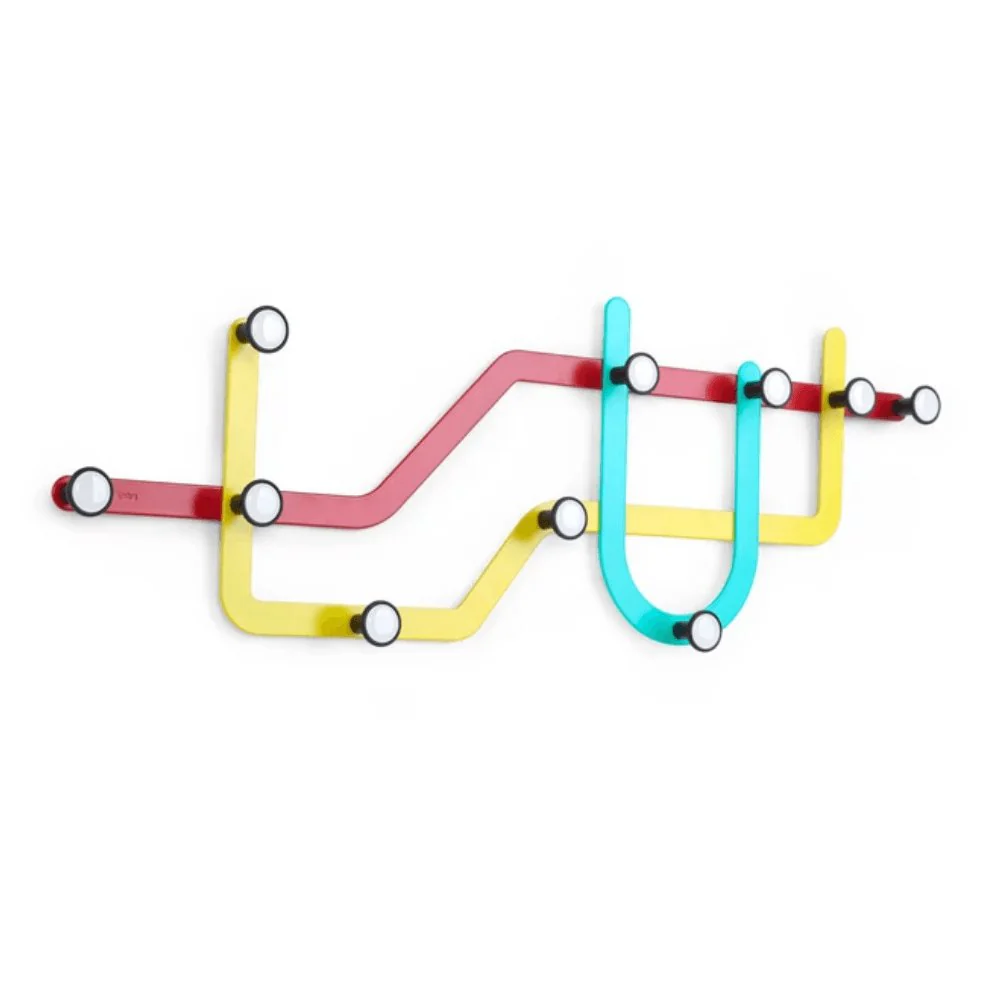 Cabideiro Ganchos de Parede Subway Metrô Colorido Umbra - 58 cm - Image 3
