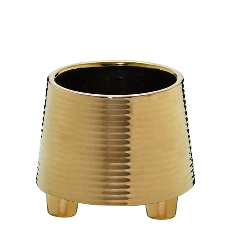 Cachepot Decorativo Dourado 12cm
