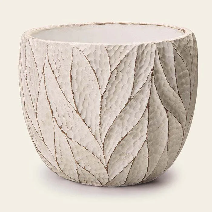 Cachepot em Cimento Branco 19cm x 15cm