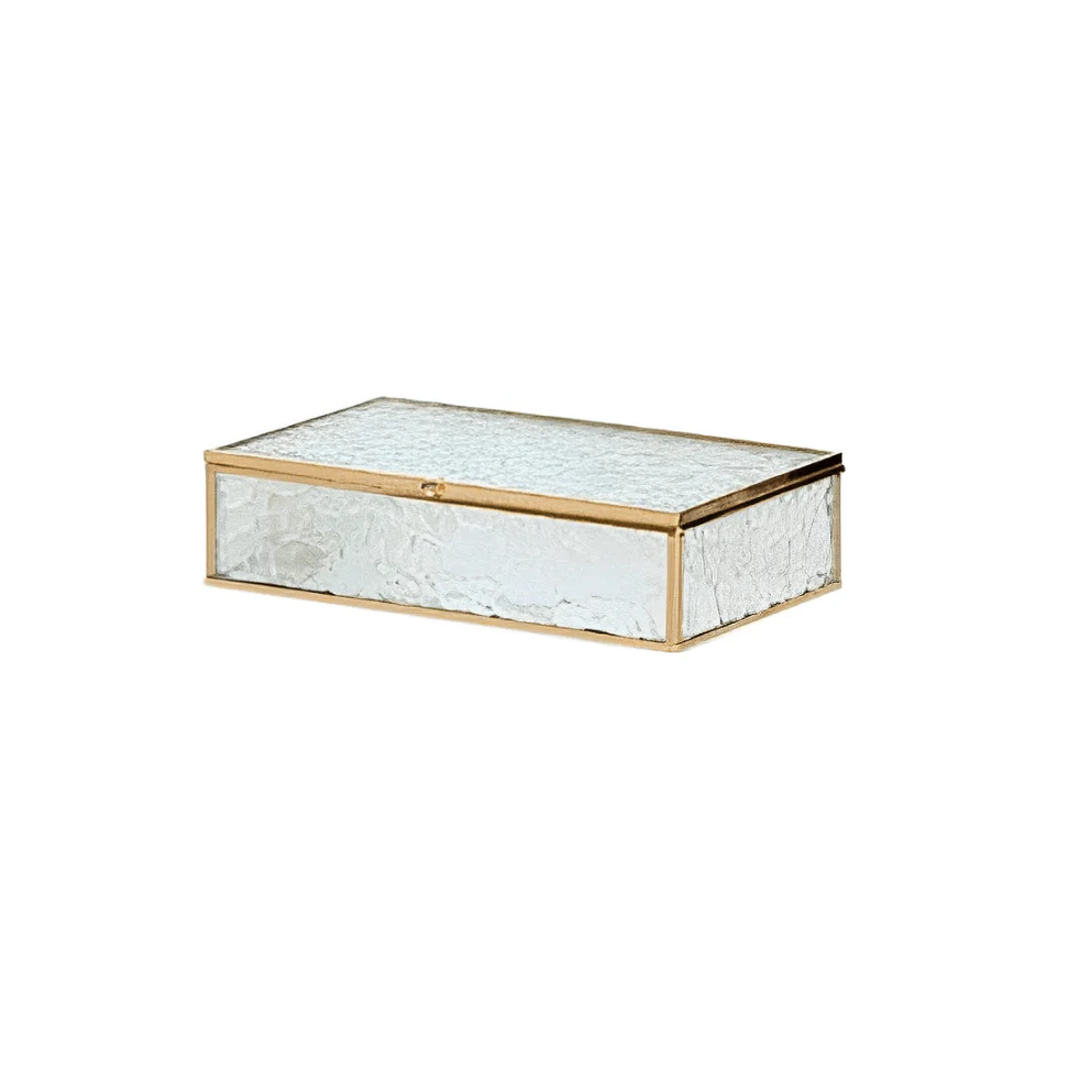 Caixa de Vidro e Metal Dourado 21cm P - Image 11