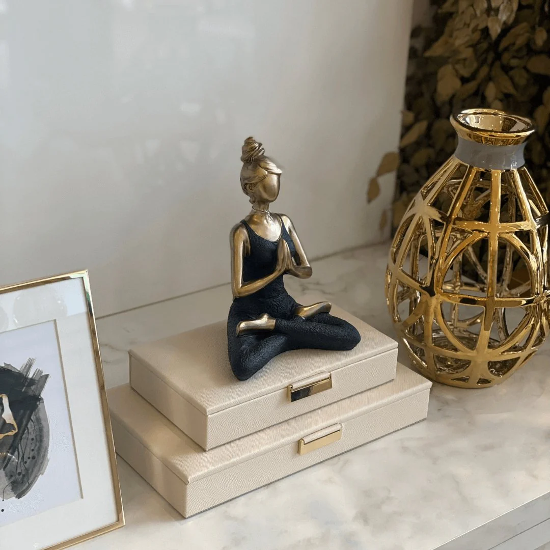 Caixa Decorativa em MDF com Revestimento em PU Bege 27cm - Image 5