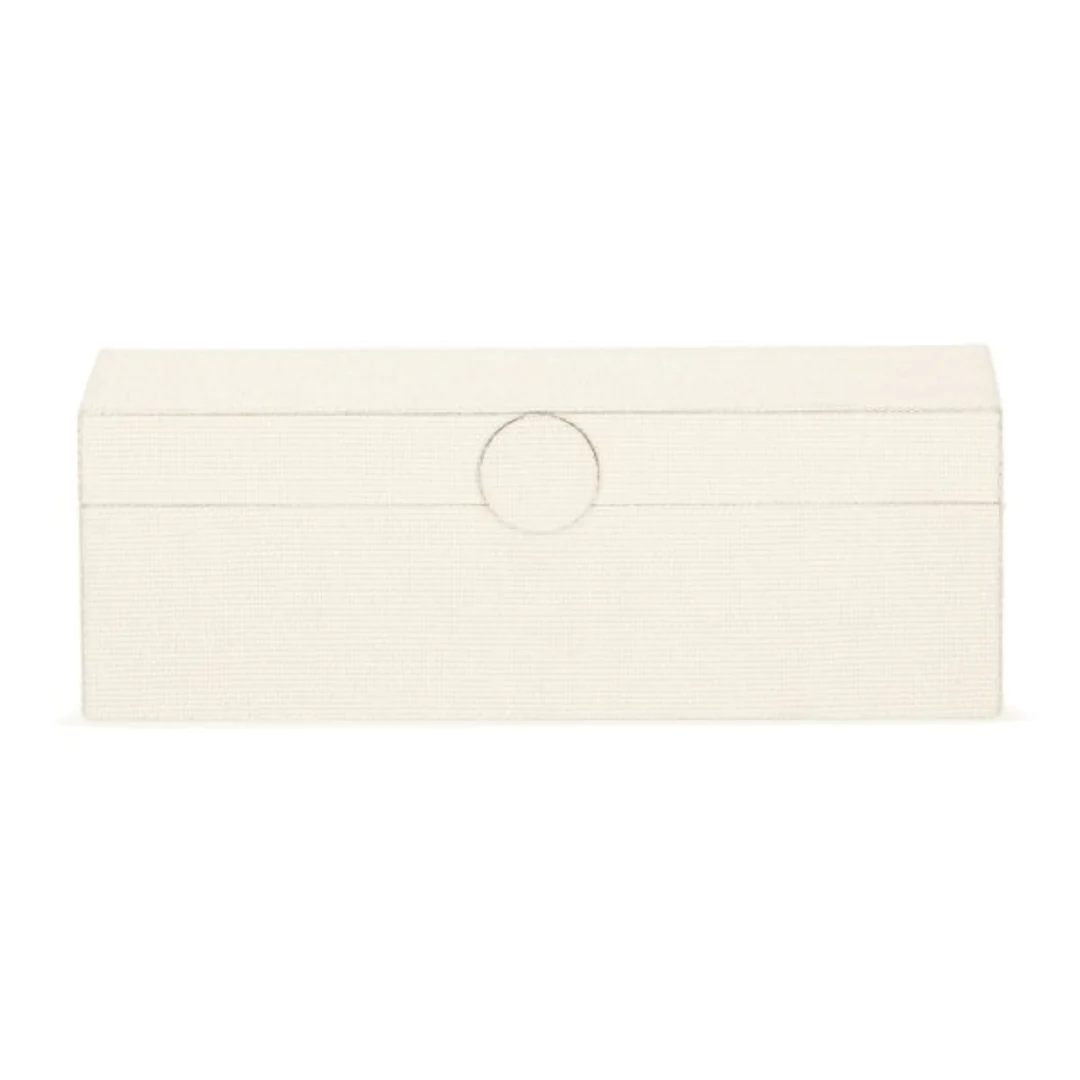 Caixa Decorativa em MDF e Linho off White 29cm G - Image 9
