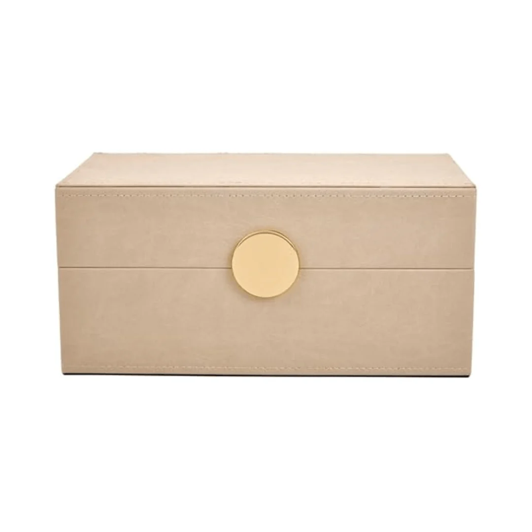 Caixa Decorativa em MDF e PU Bege 28cm G - Image 8