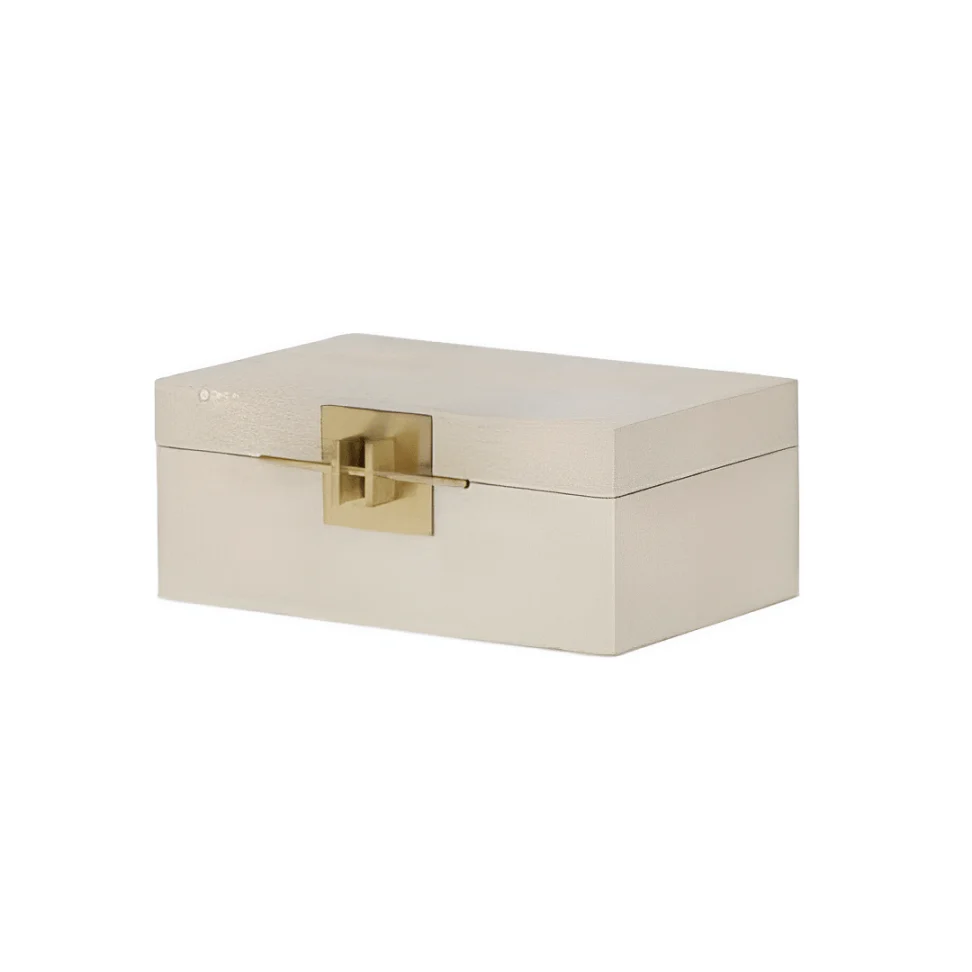 Caixa Decorativa em MDF e PU Cinza 25,5cm P - Image 7