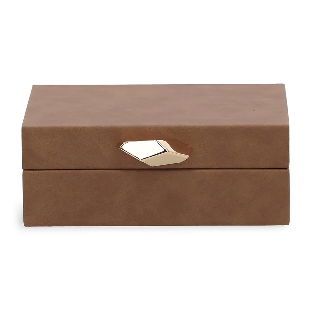 Caixa Decorativa em MDF e PU Marrom 19cm P - Image 7
