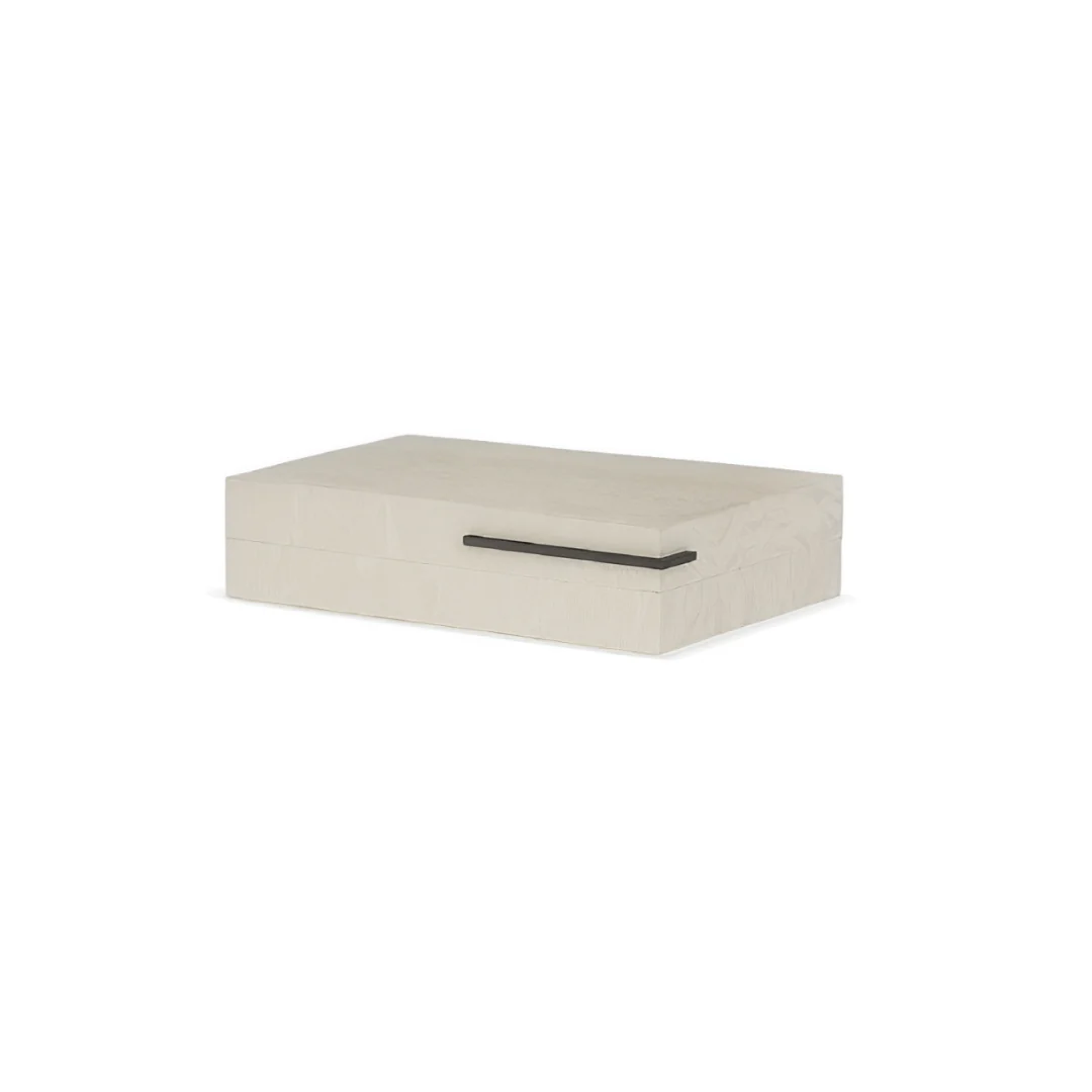 Caixa Decorativa em MDF e PU Marrom 23,5cm P - Image 3
