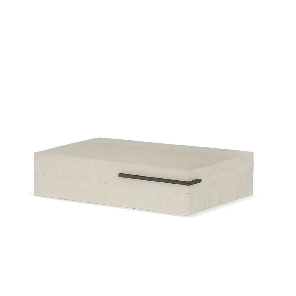 Caixa Decorativa em MDF e PU Marrom 30,5cm G - Image 3