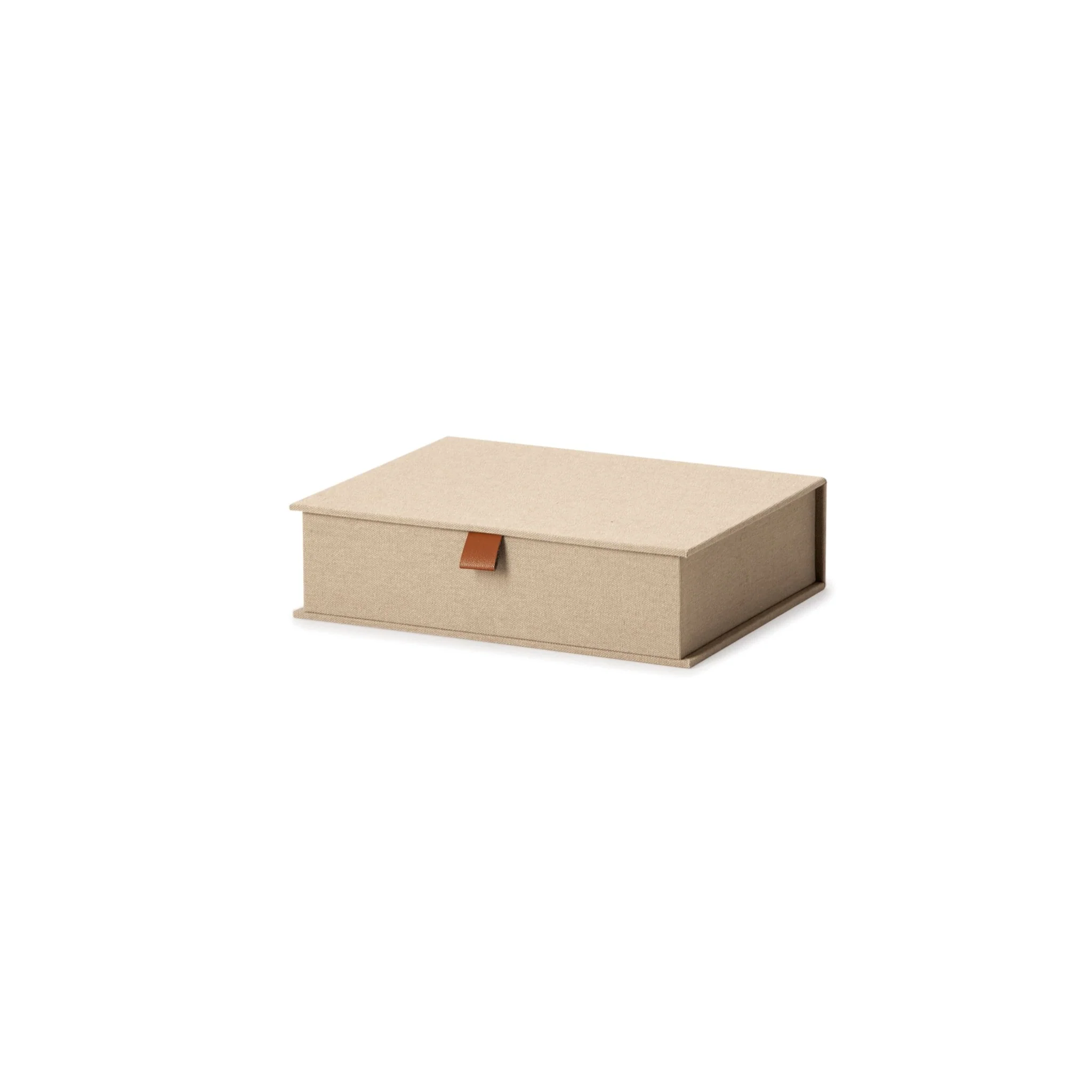 Caixa em MDF com Revestimento em Linho Marrom 24,5cm - Image 2