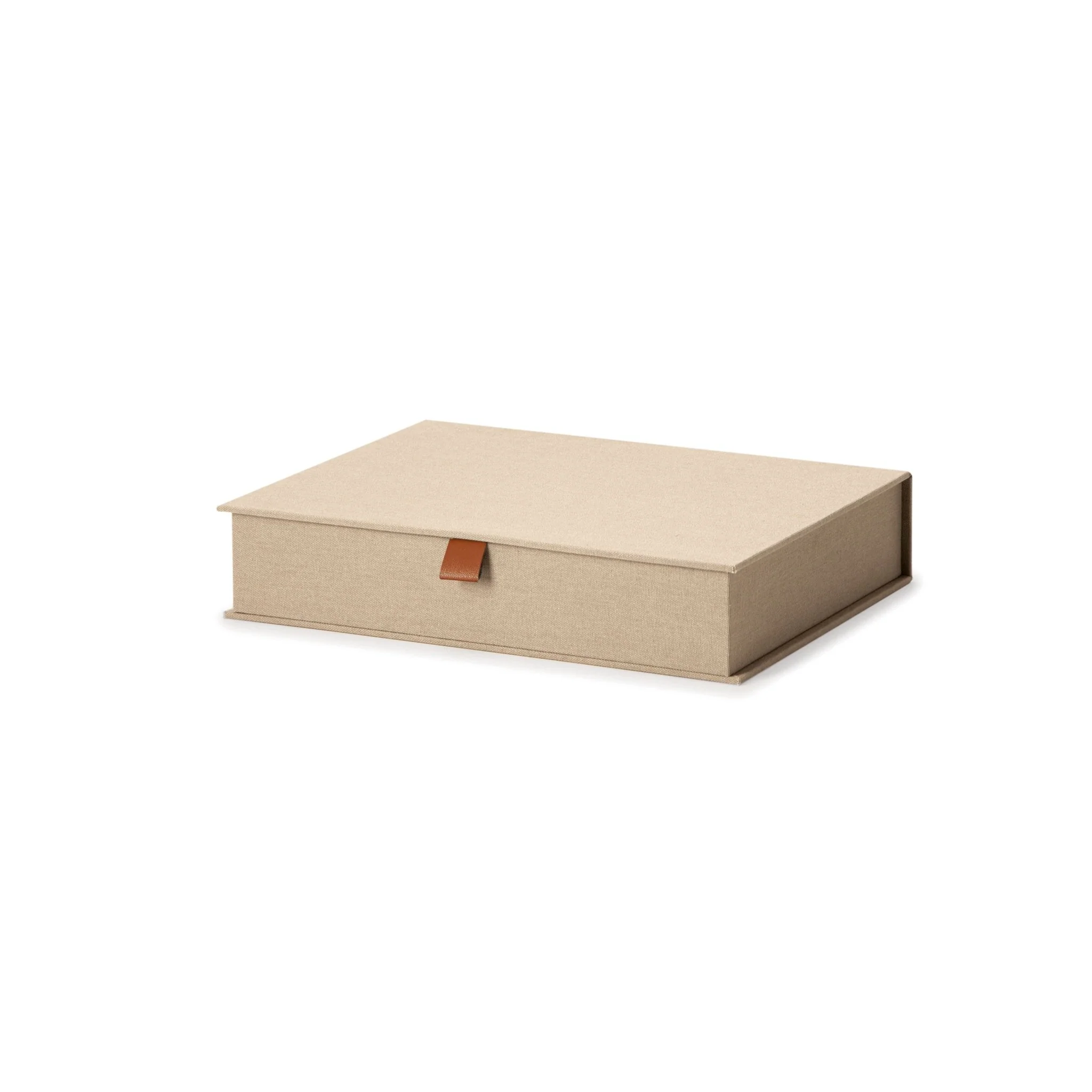 Caixa em MDF com Revestimento em Linho Marrom 32cm - Image 2