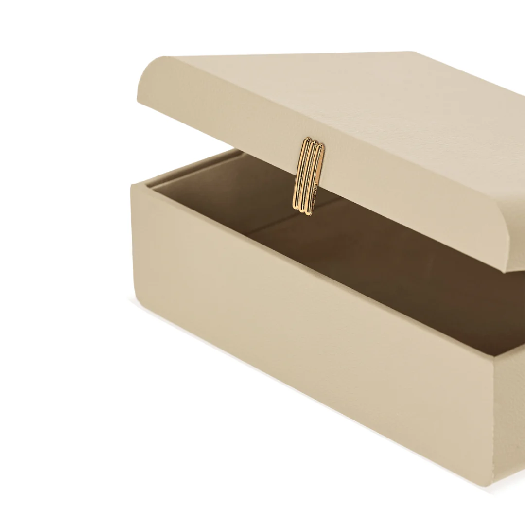 Caixa em MDF com Revestimento em PU Cinza 28cm - Image 3