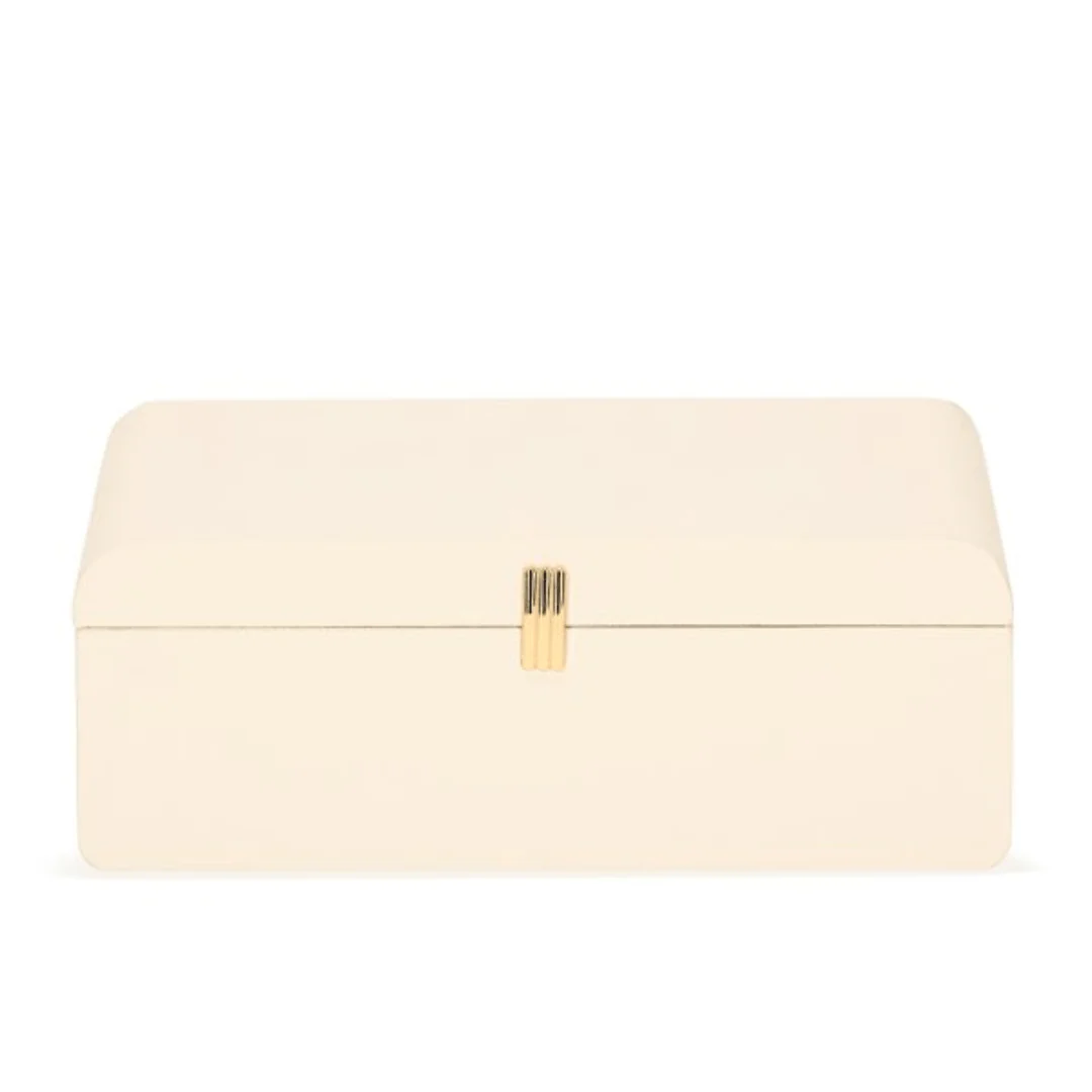 Caixa em MDF Revestido com PU Branco 28cm