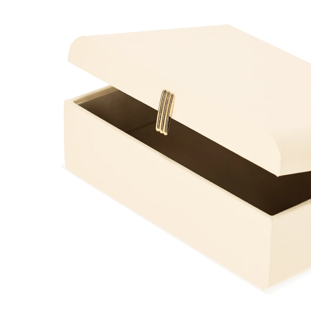 Caixa em MDF Revestido com PU Branco 24cm P - Image 2