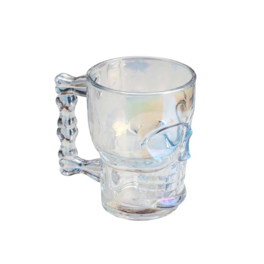 Caneca Chopp e Cerveja de Vidro Caveira Rock Rainbow Furta-Cor 510 ml