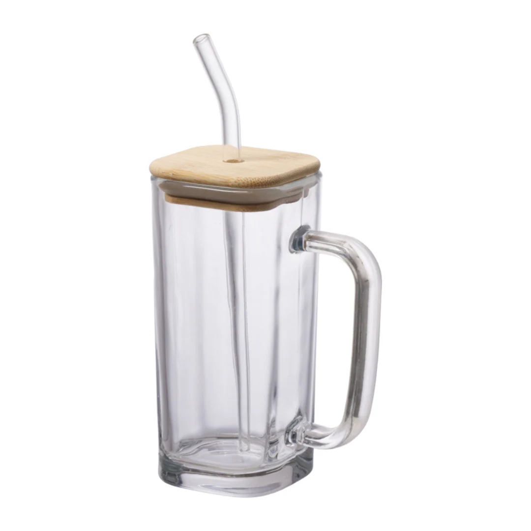 Caneca com Tampa de Bambu e Canudo Accio 290ML - Image 2