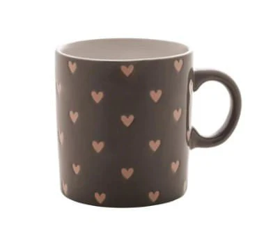 Caneca de Cerâmica Coração Cinza 240ml - Image 5