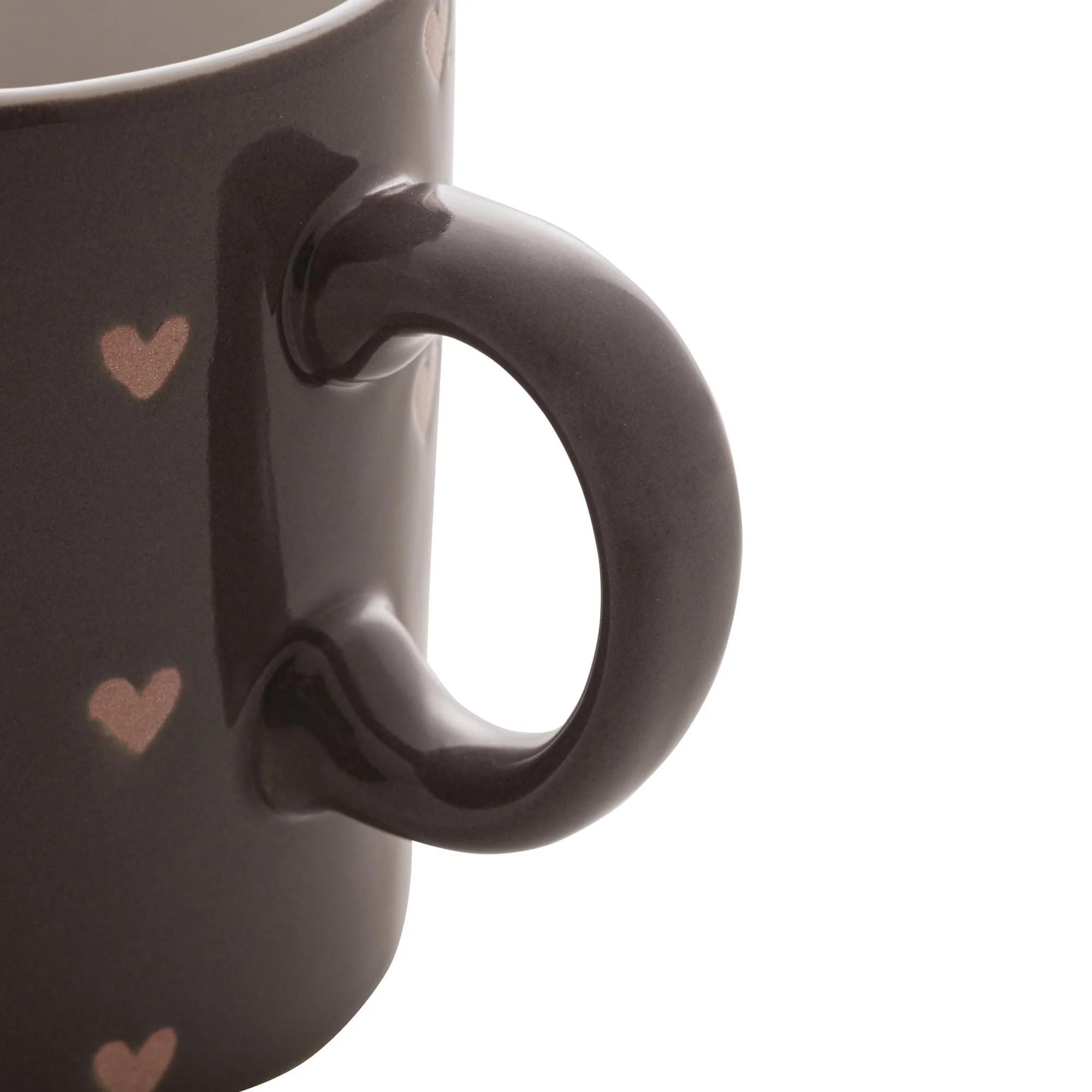 Caneca de Cerâmica Coração Cinza 240ml - Image 7