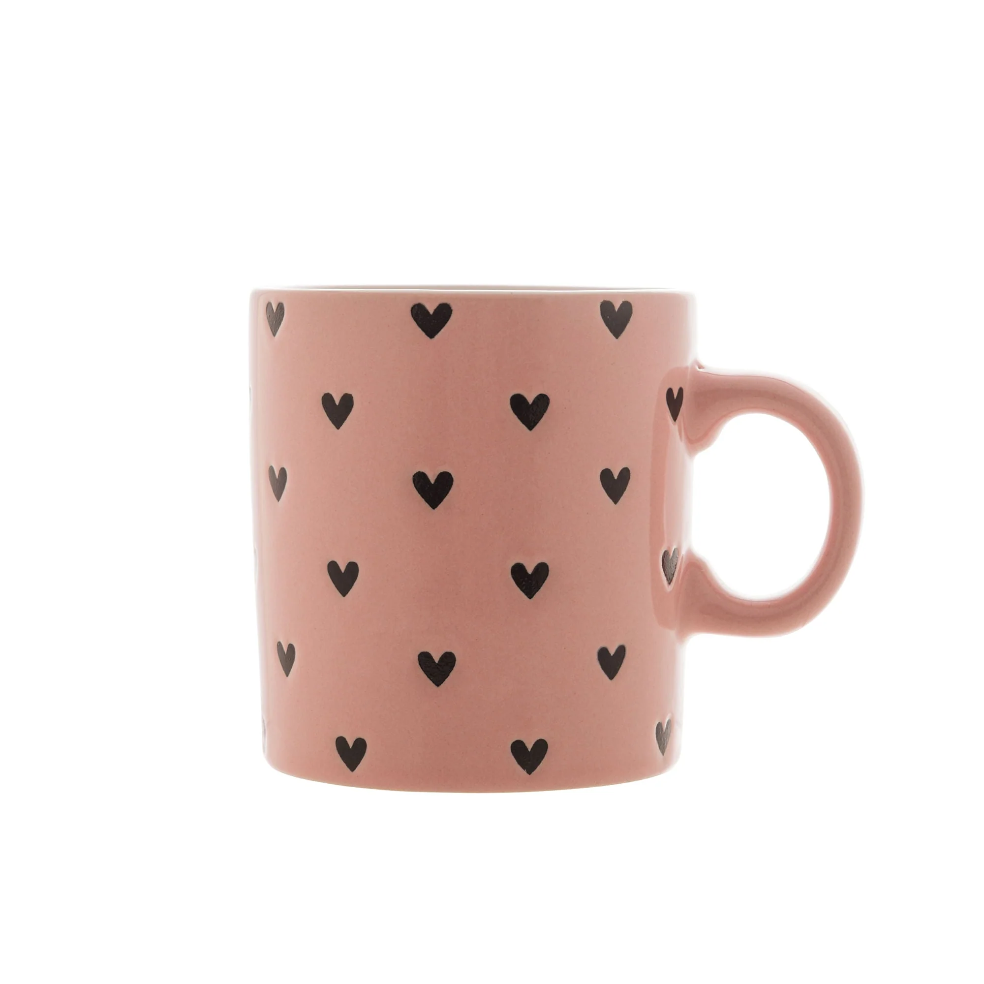 Caneca de Cerâmica Coração Rosa 240ml