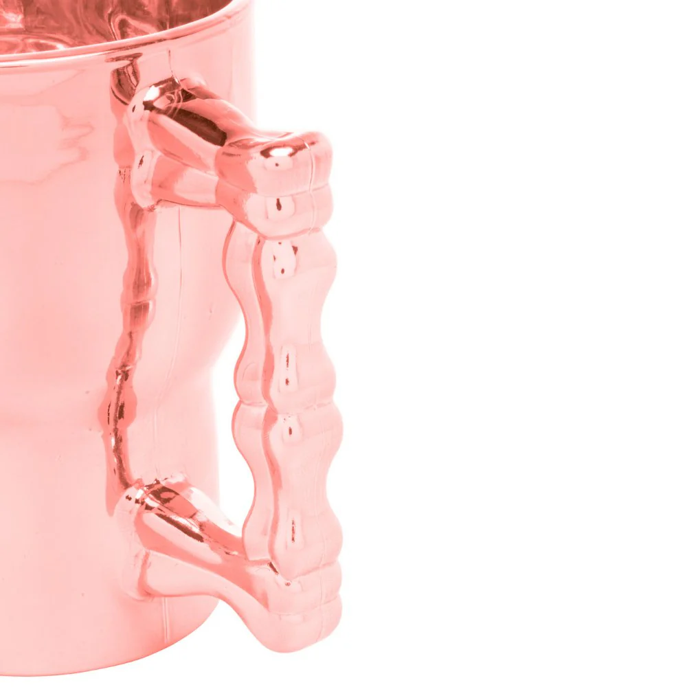 Caneca Chopp e Cerveja de Vidro Caveira Rock Rose Gold - 510 ml - Image 3
