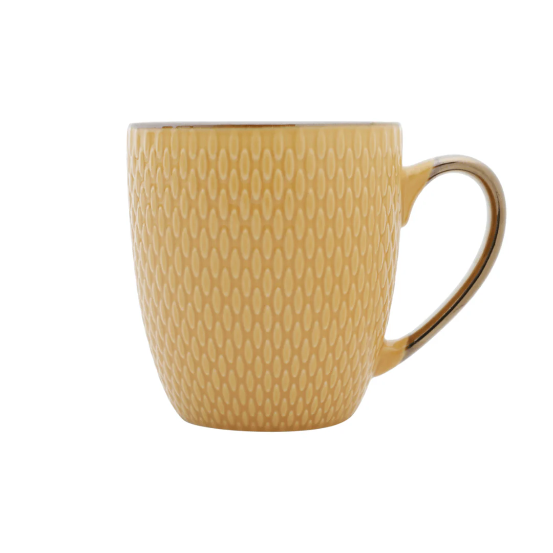 Caneca Porcelana Amarelo Drops com Detalhe Metalizado - 400ml - Image 7