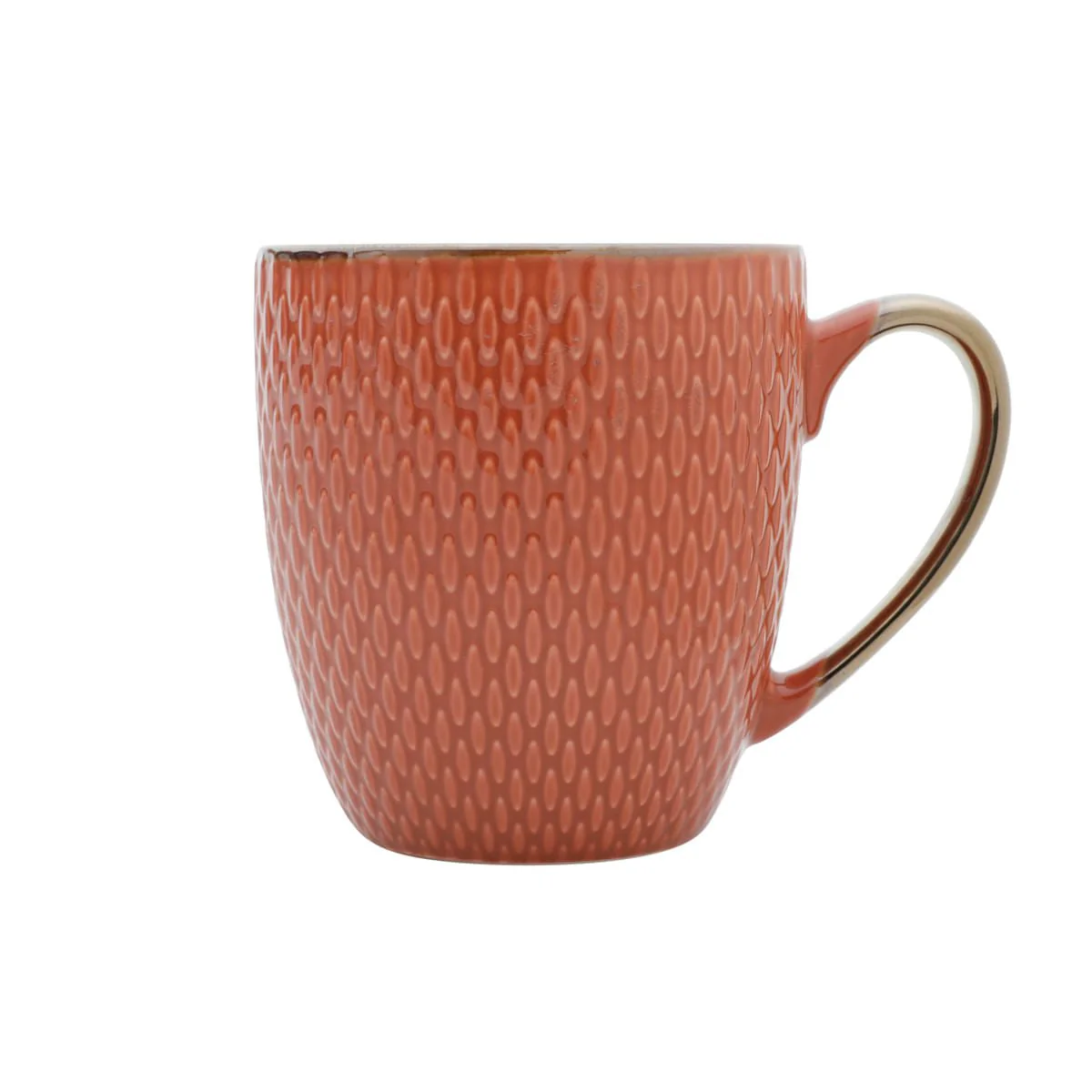 Caneca Porcelana Laranja Drops com Detalhe Metalizado - 400ml - Image 3