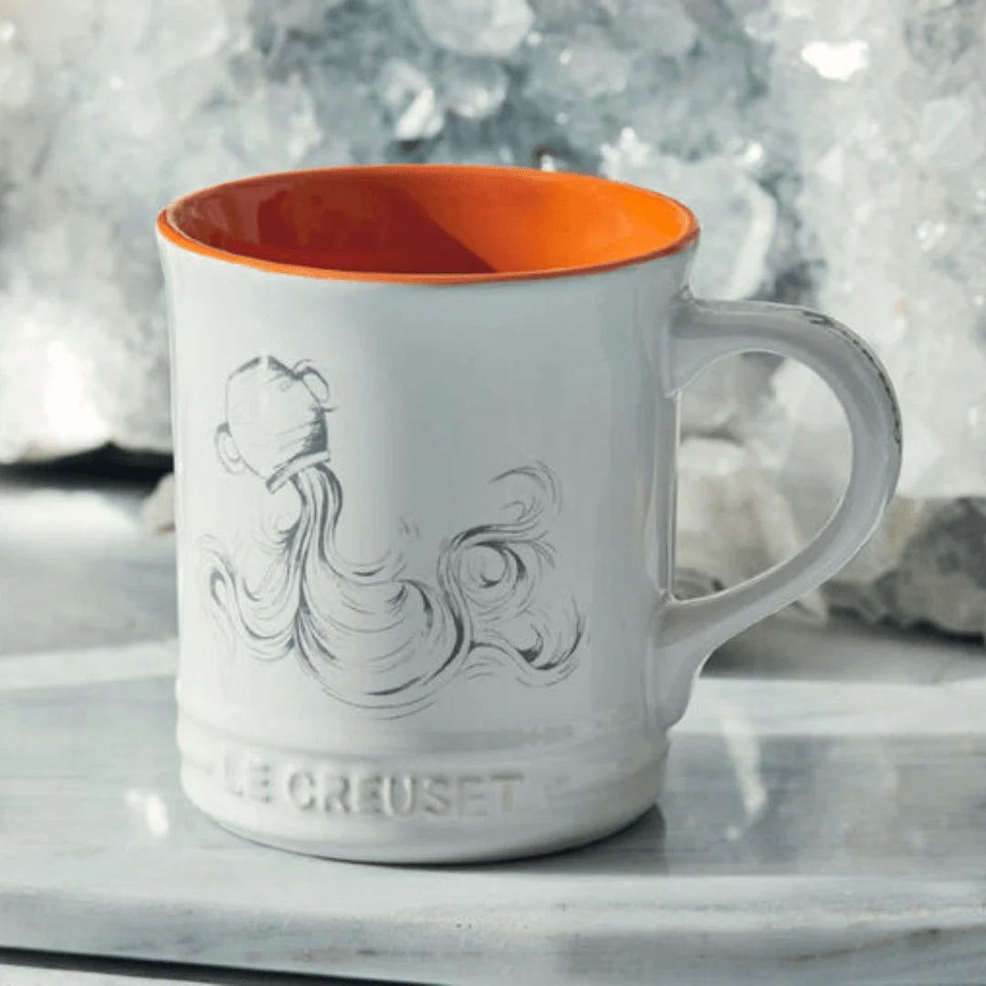 Caneca Seattle Zodíaco Aquário Branca 400ml Le Creuset