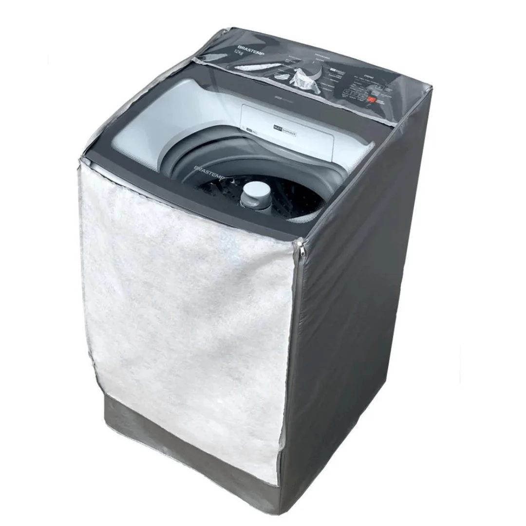 Capa para Máquina de Lavar Brastemp BWK 12kg Cinza