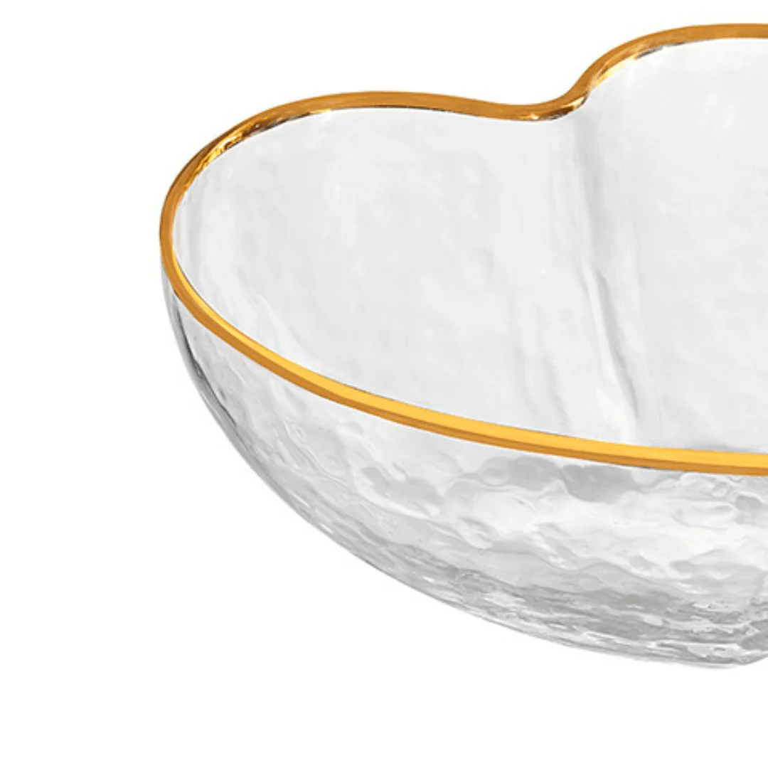 Centro de Mesa Bowl Coração com Borda Dourada 15cm - Image 4