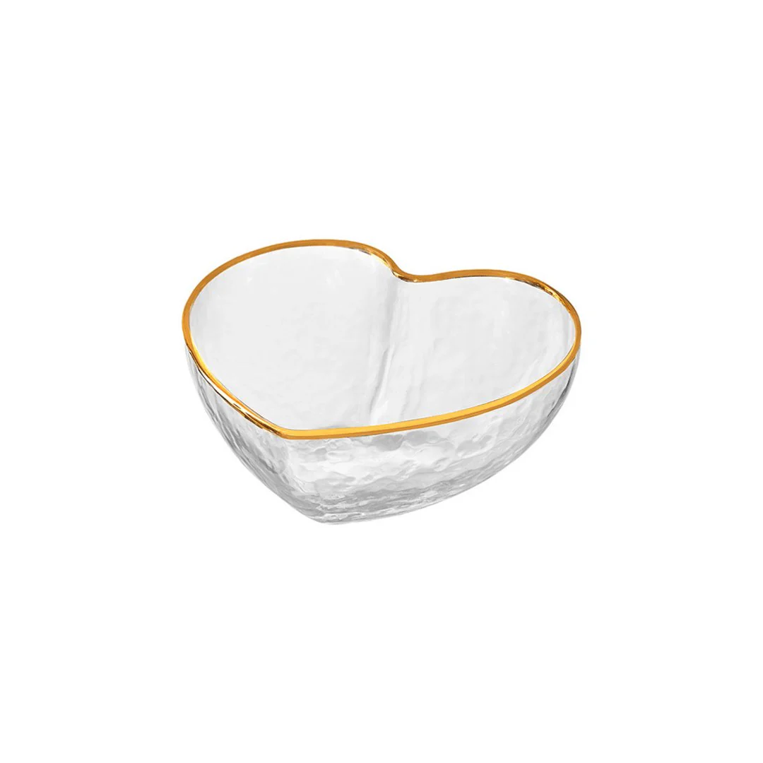 Centro de Mesa Bowl Coração com Borda Dourada 9cm - Image 2