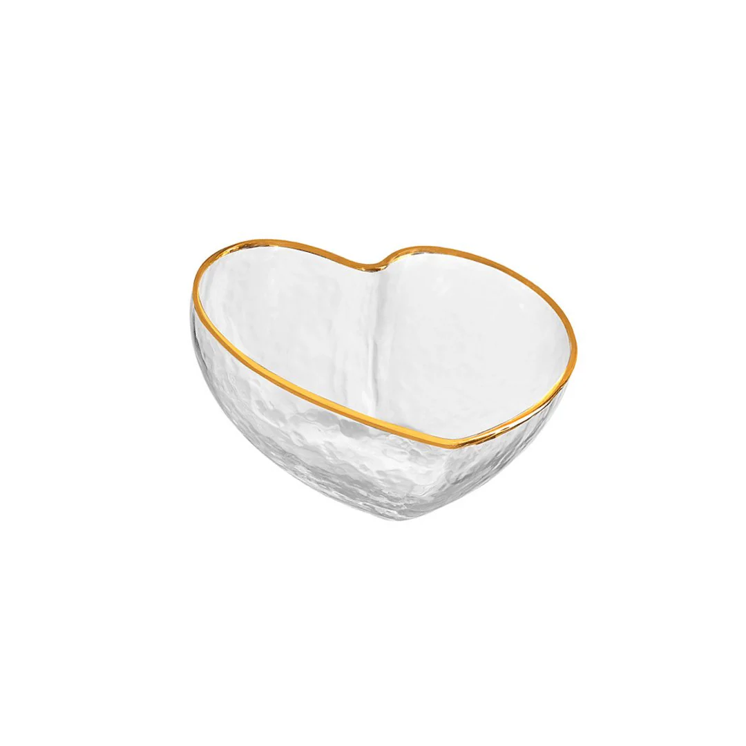 Centro de Mesa Bowl Coração com Borda Dourada 9cm - Image 3