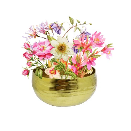 Centro de Mesa Circular Dourado 19cm - Image 2