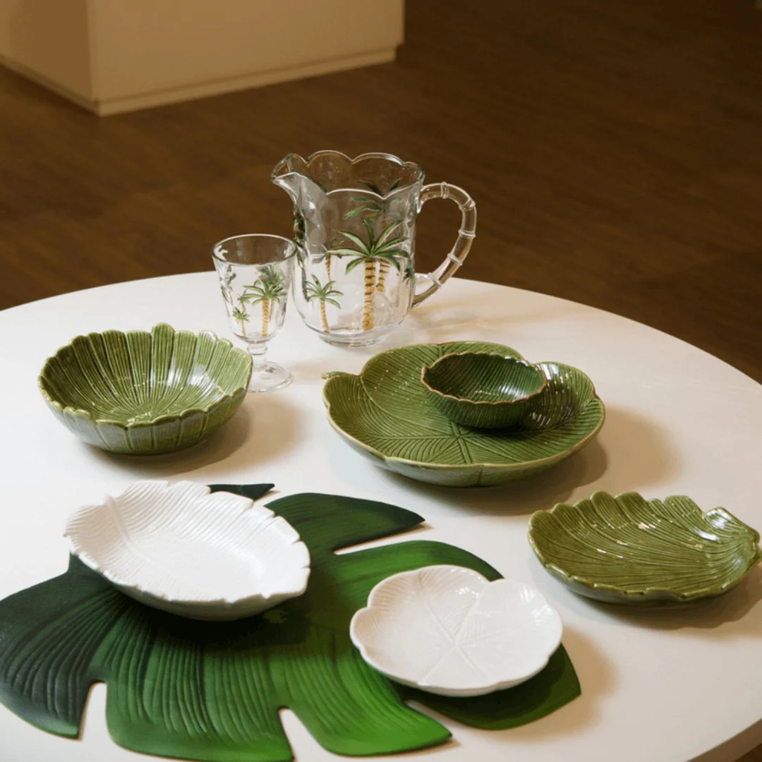 Centro de Mesa de Cerâmica Leaf Folha de Banana Verde 20cm - Image 3