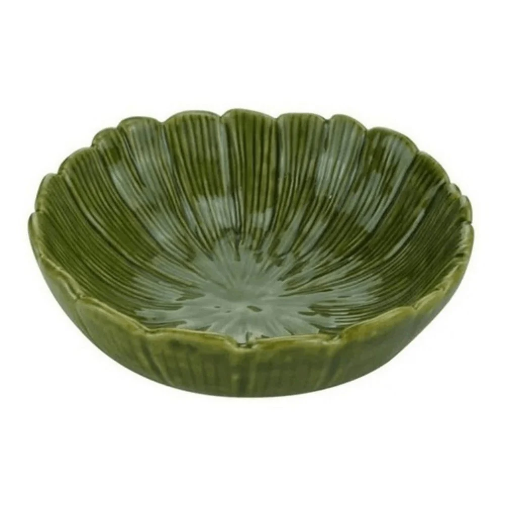 Centro de Mesa de Cerâmica Leaf Folha de Banana Verde 20cm - Image 6