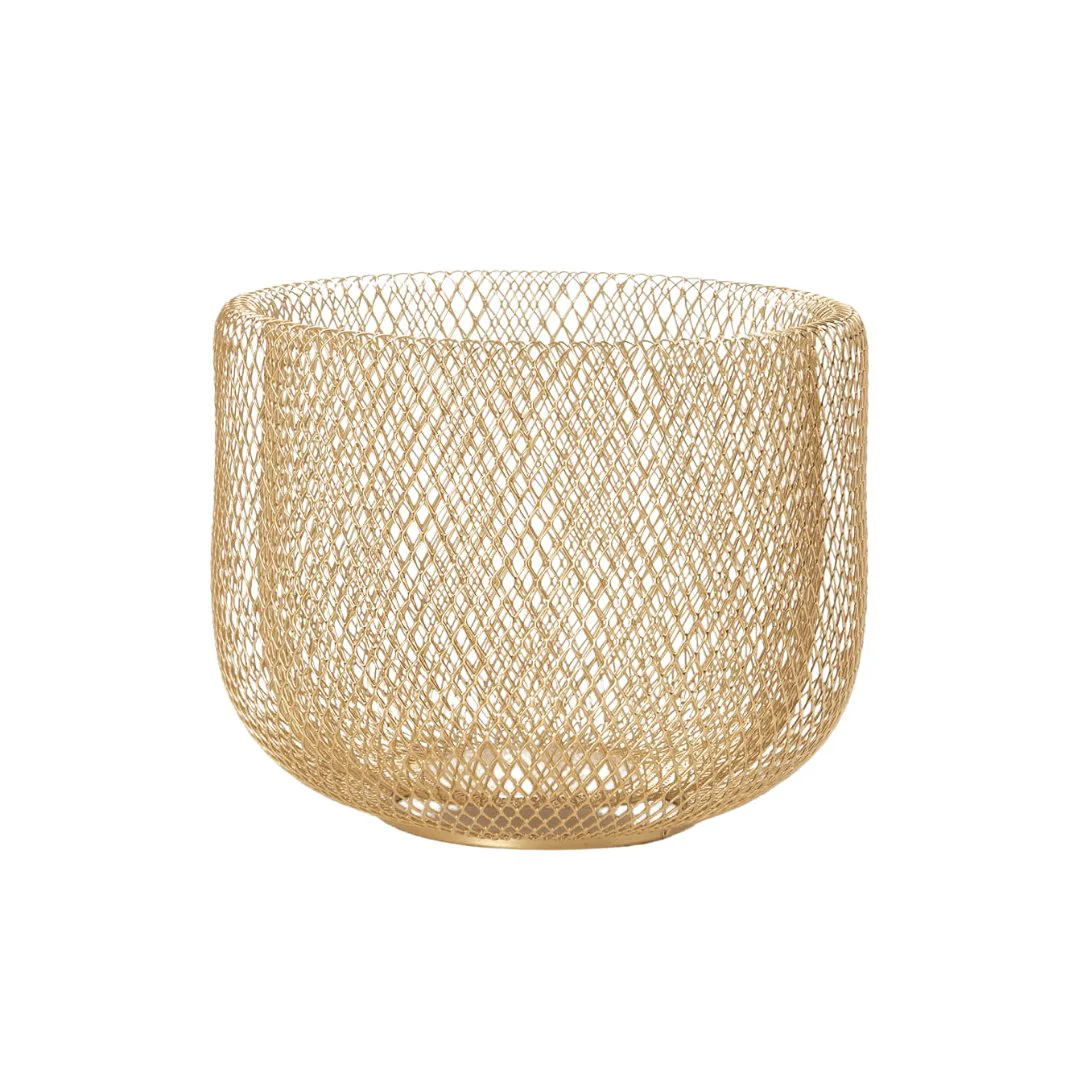 Centro de Mesa em Metal Dourado 20,5cm - Image 3