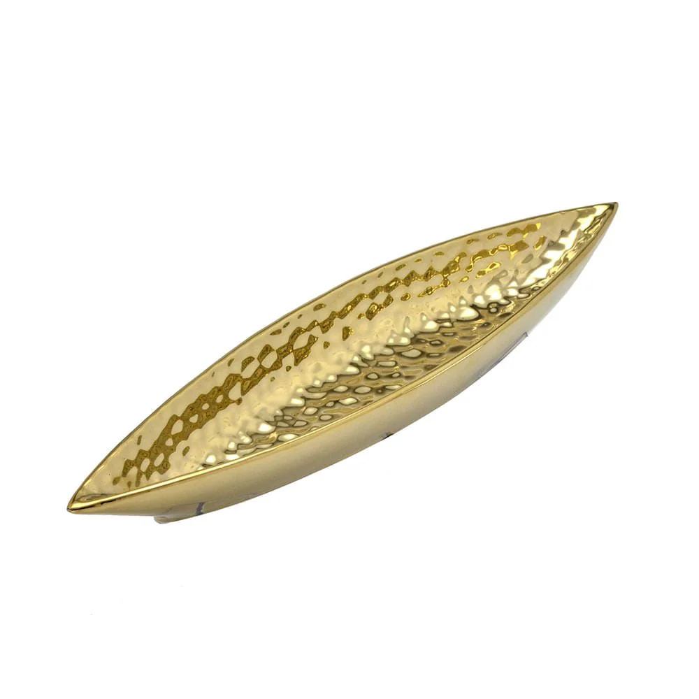 Centro de Mesa Folha Dourado 38cm