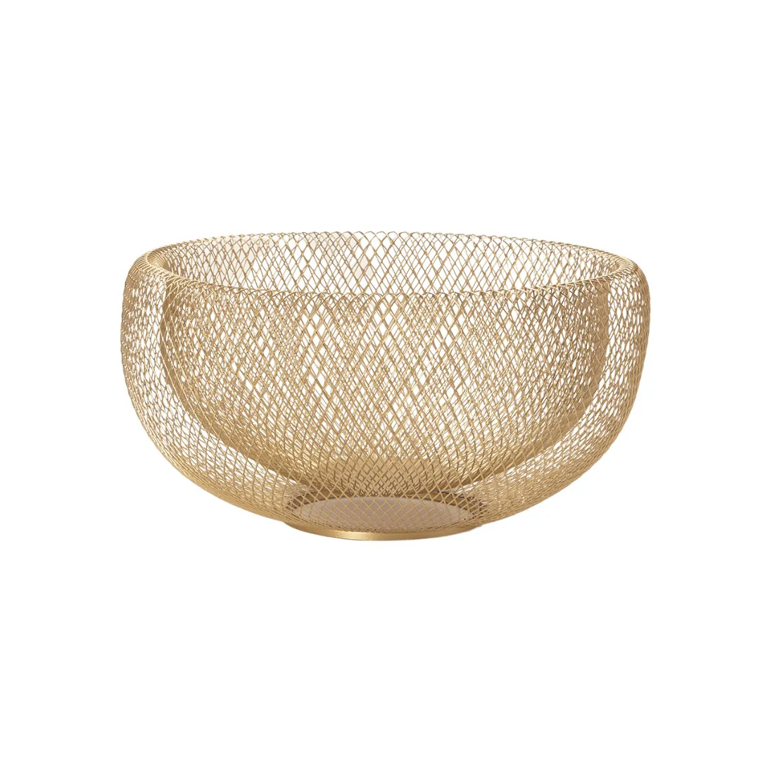 Centro de Mesa Redondo em Metal Dourado 28,5cm - Image 3