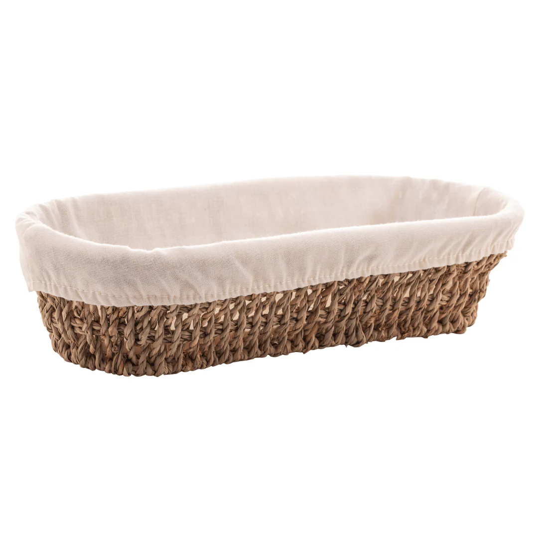 Cesta Oval de Sisal com Forro de Tecido 28cm - Image 2