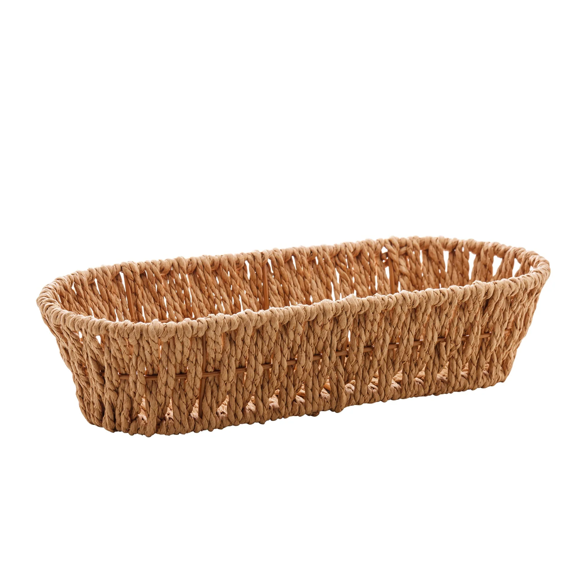 Cesta Retangular Papel e Metal 28cm