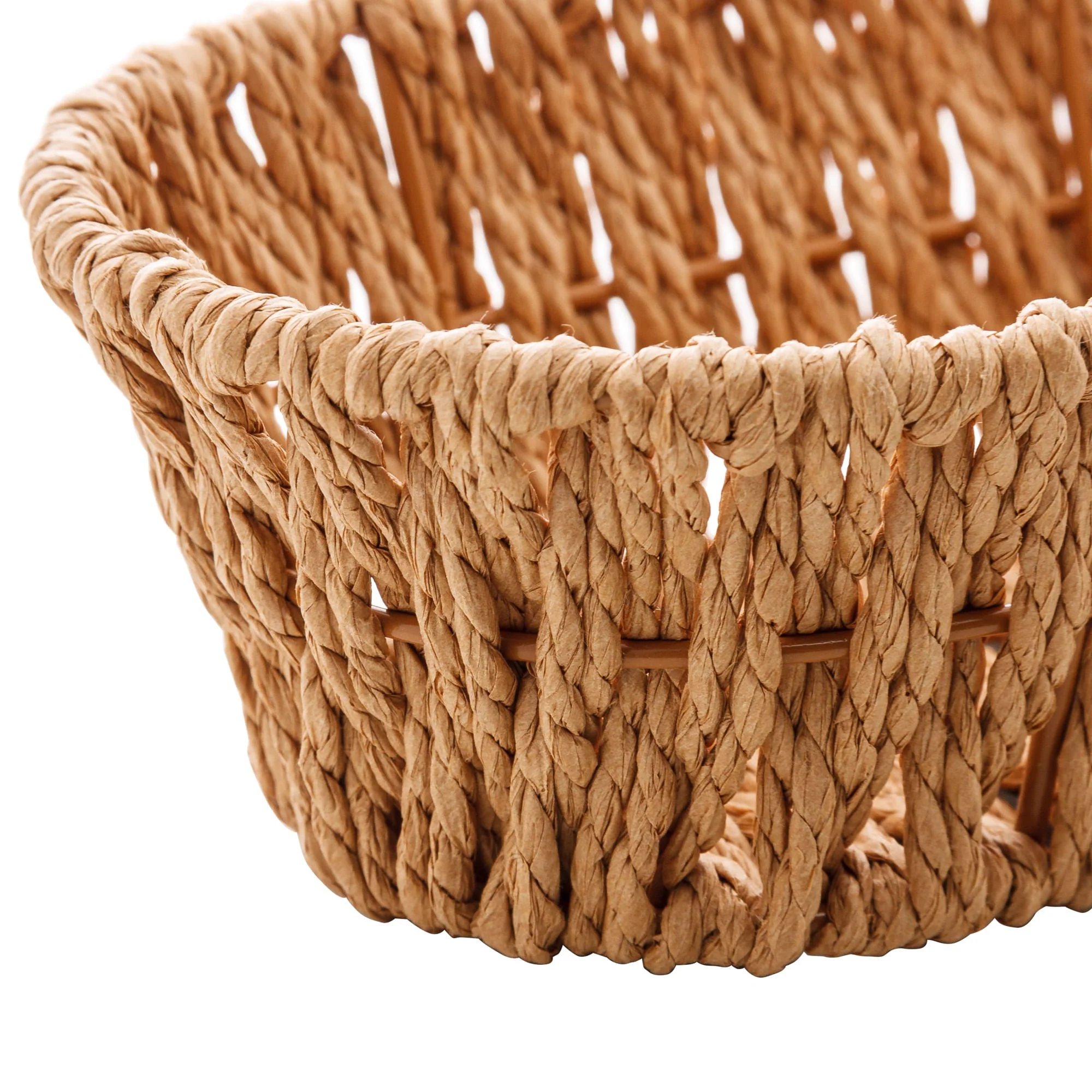Cesta Retangular Papel e Metal 28cm - Image 4