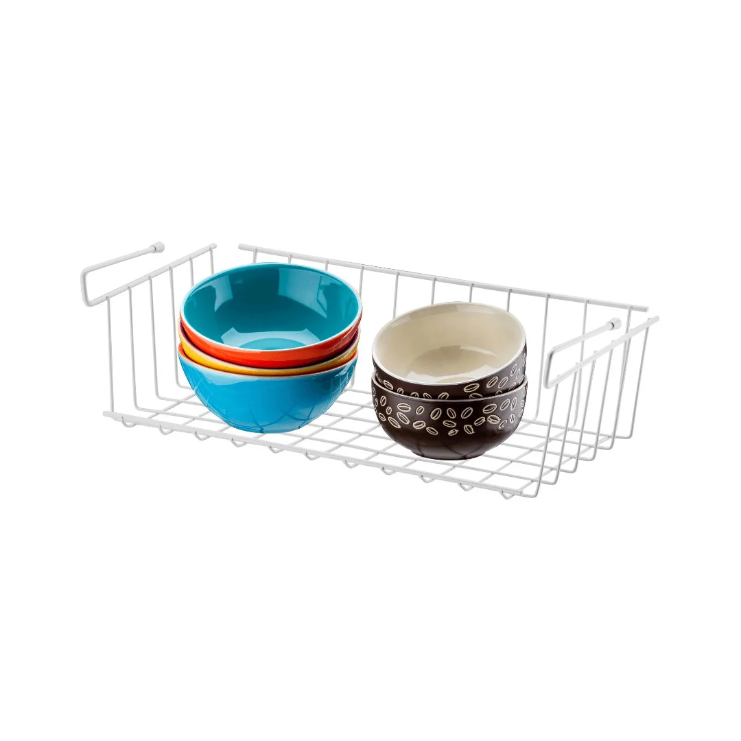 Cesto Organizador de Armário Grande 45,5cm Branco Cozinha Moderna - Image 5