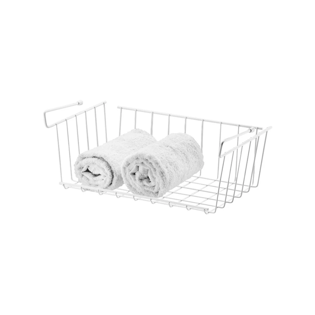 Cesto Organizador de Armário Médio 37,5cm Branco Cozinha Moderna - Image 3