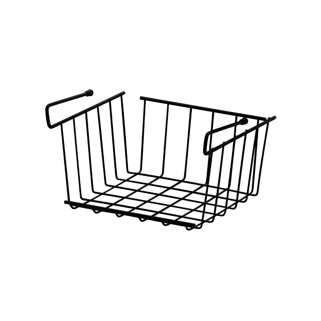 Cesto Organizador de Armário Pequeno 26cm Preto Fosco Cozinha Moderna - Image 2
