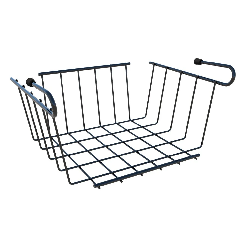 Cesto Suspenso Organizador Armário Pequeno Preto - 25,5 cm - Image 3