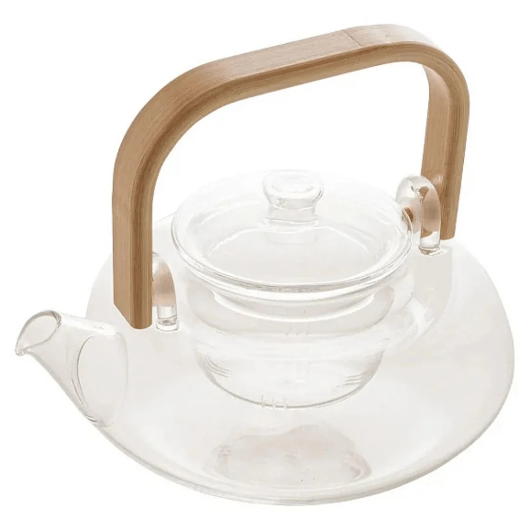 Chaleira de Vidro Borossilicato com Alça de Bambu 800ml - Image 10
