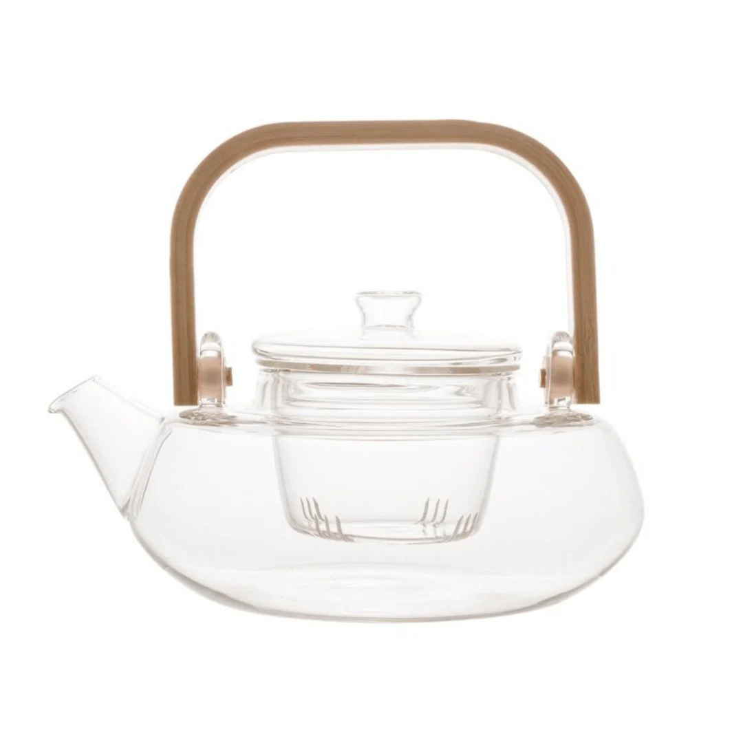 Chaleira de Vidro Borossilicato com Alça de Bambu 800ml - Image 11