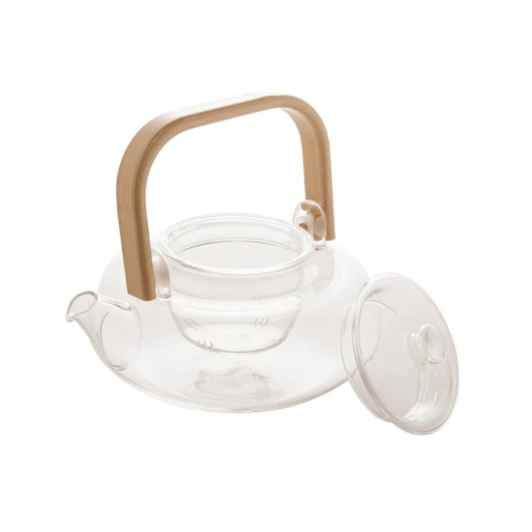 Chaleira de Vidro Borossilicato com Alça de Bambu 800ml - Image 12