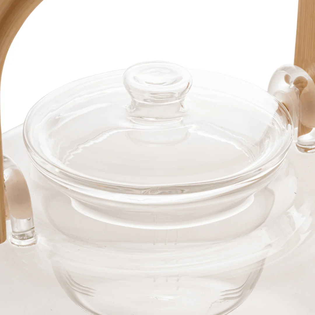 Chaleira de Vidro Borossilicato com Alça de Bambu 800ml - Image 14