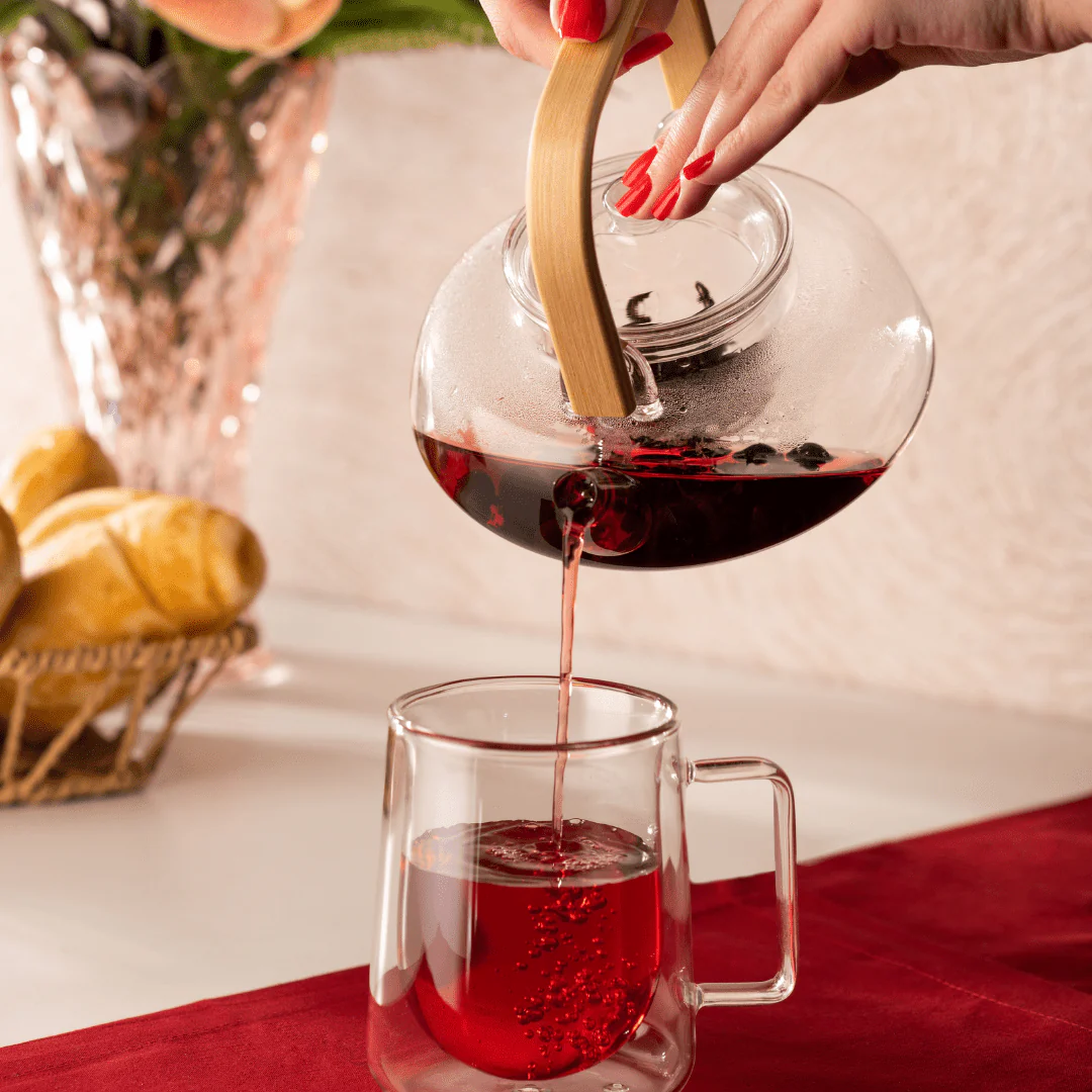 Chaleira de Vidro Borossilicato com Alça de Bambu 800ml - Image 2